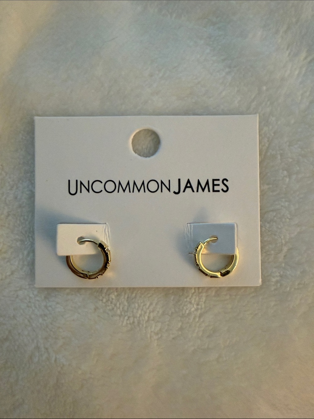 Uncommon James Polished Gold Mini Hoop Studs